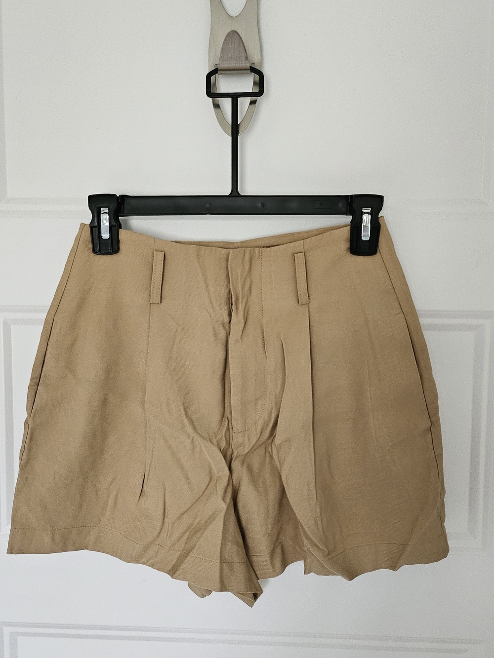 Forever 21 Tan Flat-Front Tailored Shorts
